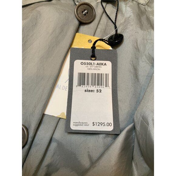 John Varvatos Men's Gray Nylon Griffin Trench Coat, Size 52, NWT! $1,295 - Picture 6 of 11